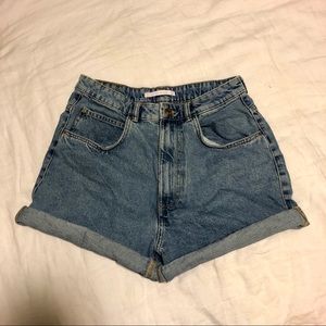 Zara High Waist 90’s Vintage Style Mom Shorts